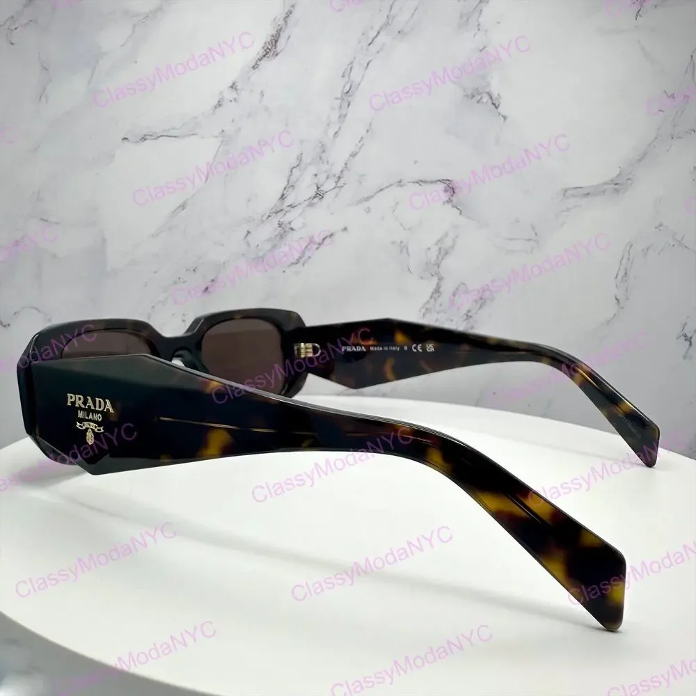 PRADA Sunglasses New Brown Tortoise Acetate PR 17WS Symbole Logo Italy Authentic